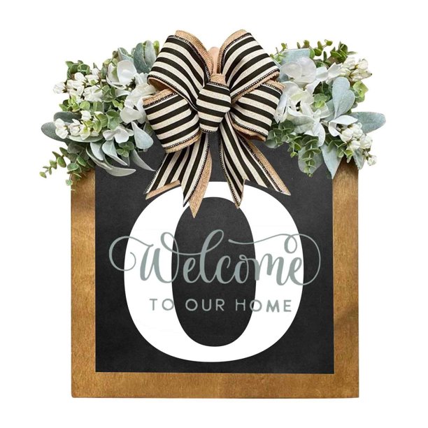 Corona de Madera Personalizada con Apellidos: Placa Colgante para Puerta Principal, Ideal para Todo El Año, con Letras Del Alfabeto de La a A La Z para Decoración Del Hogar y Regalos.