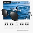 thumbnail image 2 of Lentes De Sol Hombre Mujer Uv Polarizados Redondos Steampunk Cosplay Modelo Negro, 2 of 4