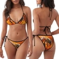 thumbnail image 3 of Fotbe Honeybee On Vibrant Flower Traje de Baño para Mujer de Dos Piezas – Bikini Sexy de Tirantes Tipo Halter con Diseño Triangular, 3 of 6