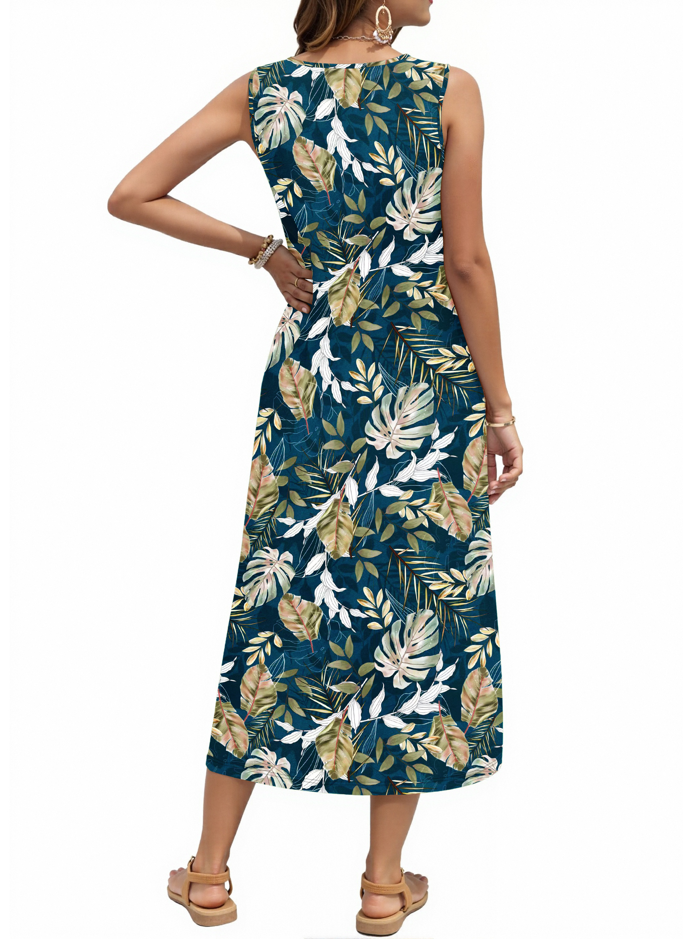 Fantaslook Women's Sleeveless Tank Dress with Button Front photo 3