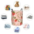 thumbnail image 6 of XMXT Collapsible Laundry Basket, Strawberry Flower Pattern Polyester Waterproof Laundry Hampers Dirty Clothes Hamper, 40L, 6 of 8