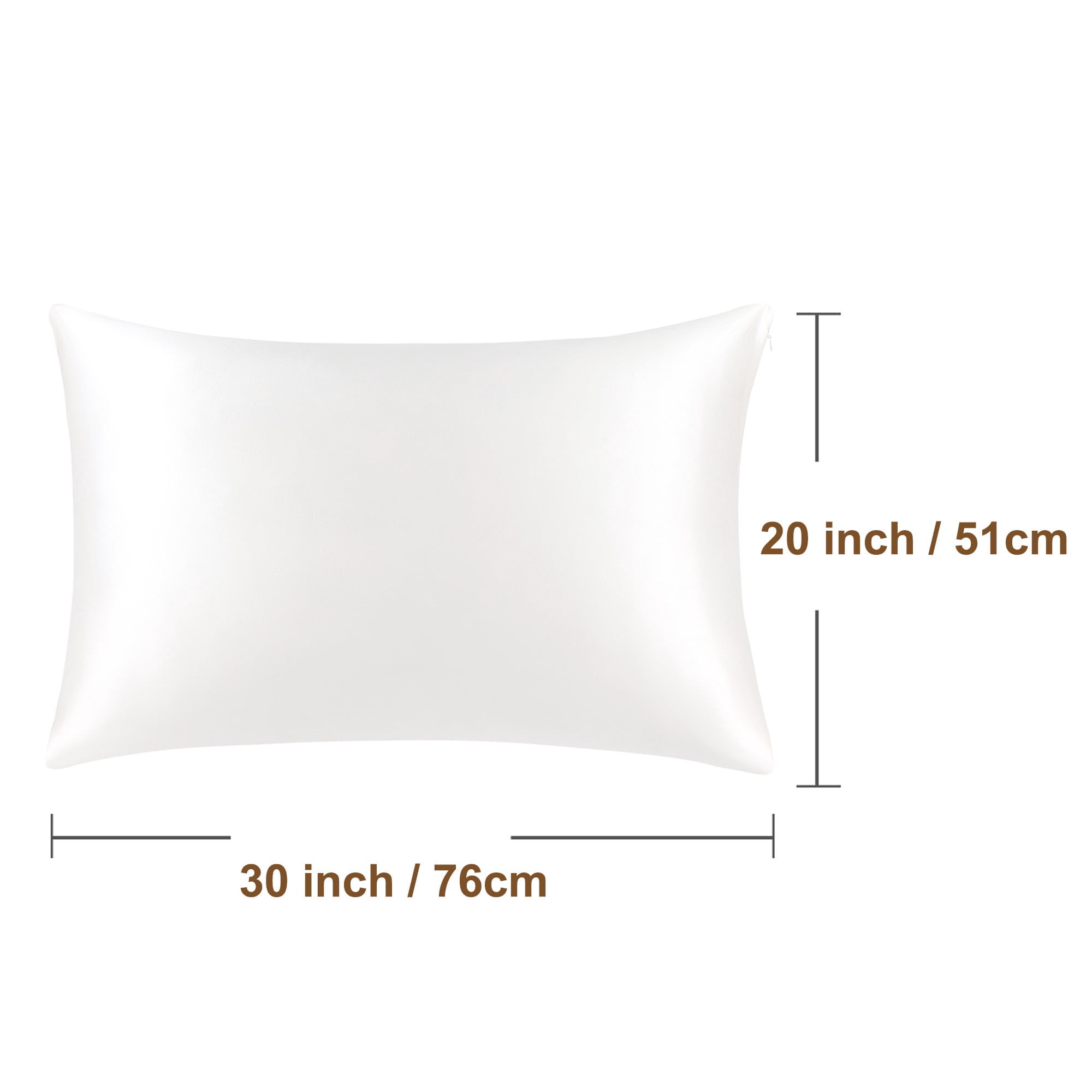Unique Bargains 22 Momme 100% Silk Pillowcase White Standard
