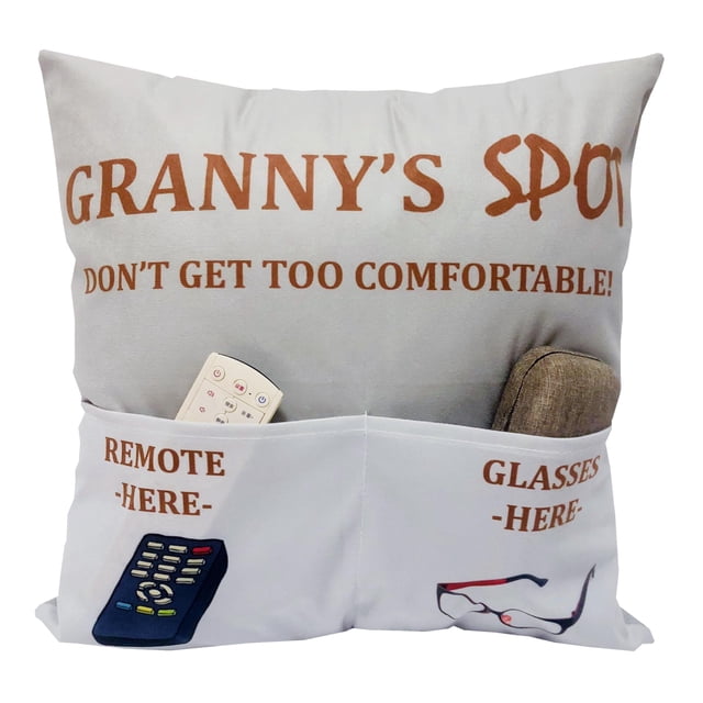 Funda de almohada decorativa CYMROK Granny, 46 x 46 cm, doble bolsillo