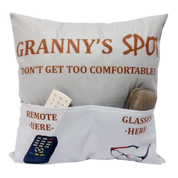 Funda de almohada decorativa CYMROK Granny, 46 x 46 cm, doble bolsillo