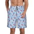 thumbnail image 1 of Balery Red Cherries Traje de Baño Estilo Hawaiano para Hombre, Shorts de Secado Rápido con Bolsillos-X-Large, 1 of 6