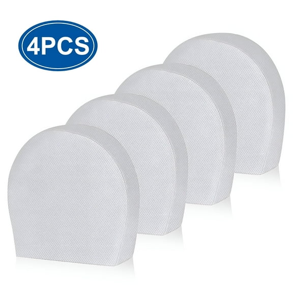 MELIVO RV Tire Covers Set of 4, Travel Trailer Camper Truck SUV Motorhome Waterproof Wheel Cover, Sun Rain Snow Protector, Fit 27-29 Inch Tire Diameter, White