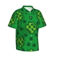thumbnail image 2 of Kll Men'S Hawaiian Shirt Short Sleeve Button Down Beach Shirts-St Patrick'S Day5, 2 of 8
