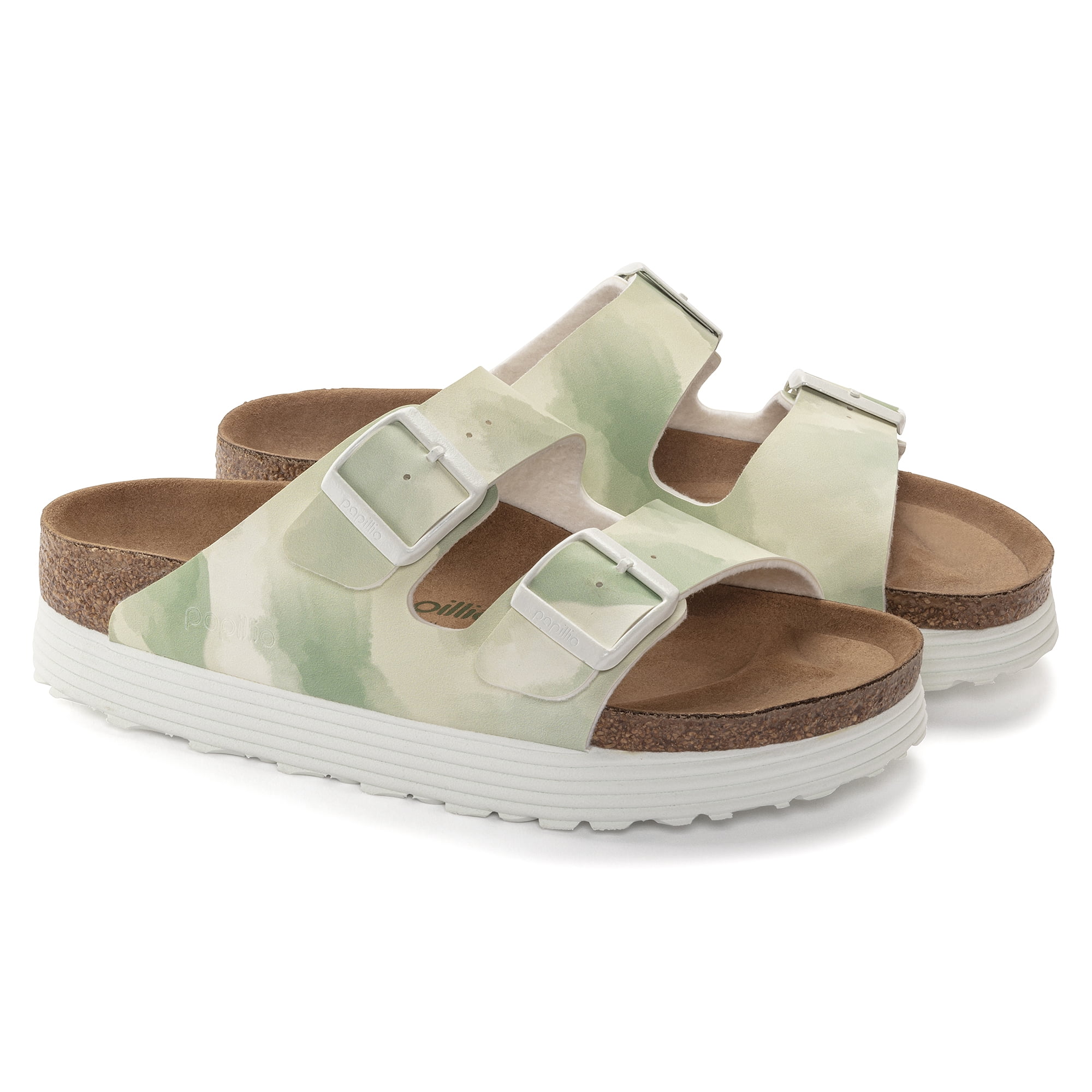 Birkenstock Arizona Grooved Narrow Unisex Shoes Size 3, Color: Watercolor Khaki