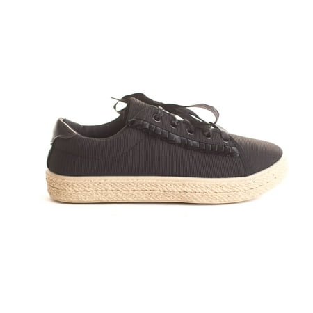 - Soho Shoes Women's Ribbon Lace Up Ruffle Drape Espadrille Platform Sneaker