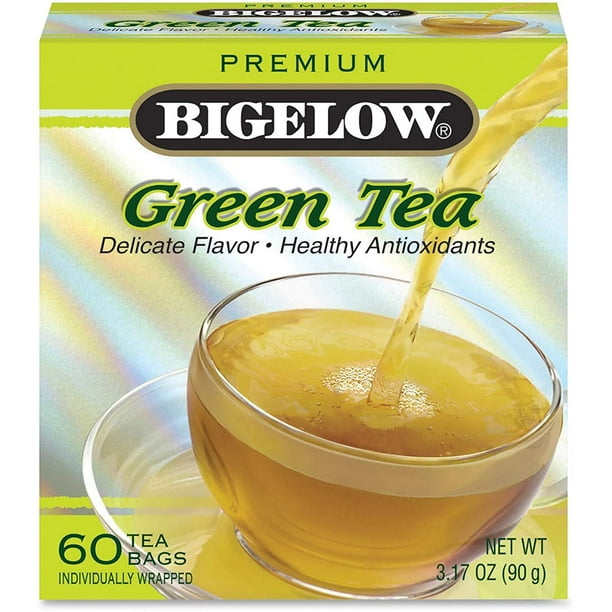 Bigelow Tea Green Tea 60 Count, Premium Blend Bulk Box, Green Tea