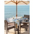 thumbnail image 3 of Outdoor Tablecloth with Umbrella Hole for Patio/Picnic/Party/Camping, Blue Turtle Coastal Waterproof Table Cloth Square Cover Washable, Beach Coral Nautical Starfish Sea Eucalyptus Vintage (60"x 60"), 3 of 8