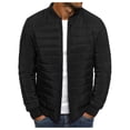 thumbnail image 2 of Men's Fashion Jacket Autumn Winter Zipper Warm Classic Dailywear Leisure Packable Light Top Coats Comfy Casual Overcoats, 2 of 4