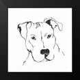 thumbnail image 2 of Paschke, Chris 15x15 Black Modern Framed Museum Art Print Titled - Line Dog Pitbull II, 2 of 5
