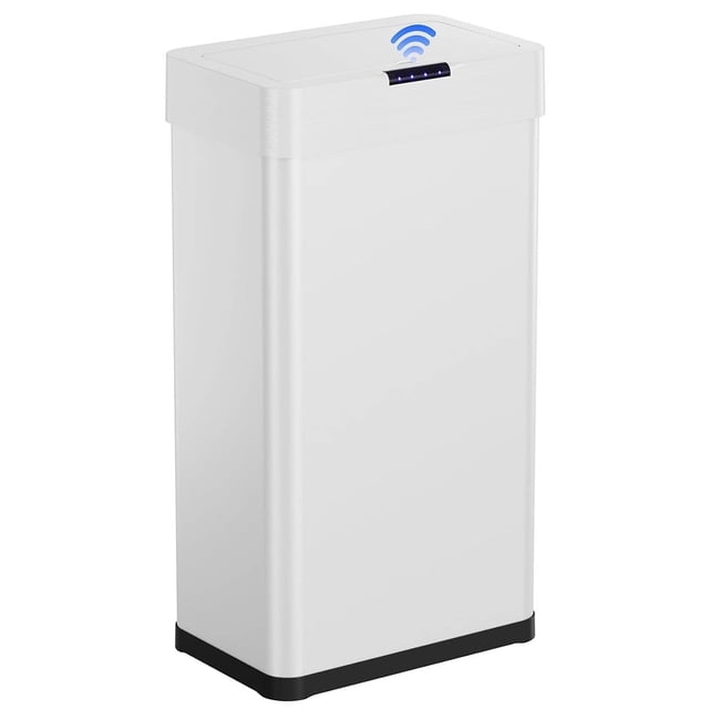 Pirecart 60 Liter / 16 Gallon Motion Sensor Trash Can, Rectangular Automatic Trash Can Touchless, Stainless Steel