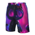 thumbnail image 4 of Logiee Neon Toy Cat Reflections Print Mens Swim Trunks Quick Dry Board Shorts,Breathable Hawaii Beach Shorts Swimwear Bathing Suits-Small, 4 of 6