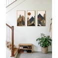 thumbnail image 5 of SHENIFY Huge 16x32in3pcs Natural Framed Wooden Mountains Range Landscape Wall Art Framed Tree Nature Wall Decor Farmhouse Rustic Prints Kitchen Living Room, 5 of 7