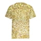 thumbnail image 4 of Camiseta de cuello redondo con estampado digital para mujer - Manga corta, top informal de verano - Camiseta con estampado gráfico de moda - S-XXXXL, 4 of 5