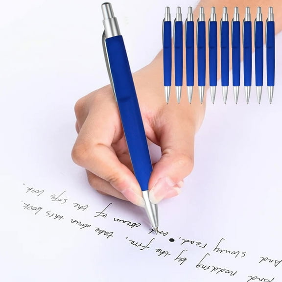 Japceit 10-Pack Retractable Ballpoint Pens, Smooth Writing Black Ink with Comfortable Grip, Reliable and Compact for Office, Work, and Everyday Note-Taking