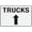 Warning Sign 3, variant on Trucks (Straight Arrow) 8"x12" Aluminum Metal Warning Signage With Symbol For Indoor Outdoor Use