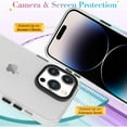 thumbnail image 4 of for iPhone 14 Pro Max Case Cute Crystal Luxury Back Clear & Matte Bumper Silicone Shockproof Protective Case for Girls Women + Screen Protector iPhone 14 Pro Max Case -Black, 4 of 12