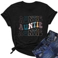 thumbnail image 3 of Auntie T Shirt Women Cute Heart Print Aunt Tops Tees Casual Short Sleeve Vacation Shirts Tops Shirts for Women Tall Neck Shirts for Women Stripped Shirts for Women Womens Running Tee Shirts Ladies, 3 of 3