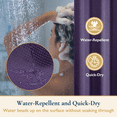 thumbnail image 5 of ComfiTime Fabric Shower Curtain with Hooks – 230 GSM Heavy-Duty Weighted-Hem Hotel Luxury Cloth Bathroom Curtain, Water-Repellent, Mold/Mildew-Resistant, Machine-Washable, 108 x 72, Eggplant, 5 of 12