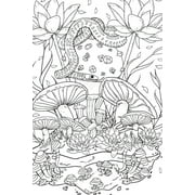 Hinkler Mindwaves Calming Coloring Enchanted Garden for Adults and Teens, 72 Pages