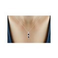 thumbnail image 5 of 2 1/2 Carat T.G.W. Sapphire And White Diamond Accent Sterling Silver 3-Piece Jewelry set, 5 of 7