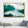 thumbnail image 2 of wall26 Framed Canvas Print Wall Art Teal White Green Vibrant Gemstone Landscape Nature Wilderness Digital Art Realism Decorative Close Up Colorful for Living Room, Bedroom, Office - 24"x36", 2 of 5