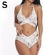 thumbnail image 1 of Conjunto de ropa interior de malla de encaje para mujer, lencería sexy, ropa de dormir, ropa de dormir, blanco, S Inevent XX000073-03, 1 of 7