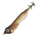 thumbnail image 2 of Señuelos de pesca con anzuelo de anzuelos de calamar con cebo de camarón de madera luminosa LED de 103mm (marrón), 2 of 5