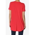thumbnail image 2 of TheMogan Women's PLUS Basic Crew Neck Round Hem Short Sleeve Draped Jersey Tee, 2 of 6