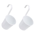 thumbnail image 2 of 2pcs Hanging Flower Pots Metal Iron Bucket Planter Pot Metal Flower Bucket, 2 of 9