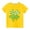 Yellow, variant on MeetoTime Toddler Kids Solid Color Round Neck T-shirt St. Patrick's Day Print Short Sleeve Tops for Boys Girls