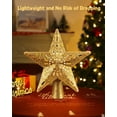 thumbnail image 6 of Christmas Star Tree Topper with Built-in Led Snowflake Projector Lights Hollowed Pentagram Tree Topper,Plug in Christmas Tree Ornament for Indoor Office Xmas New Year Holiday Tree Decoration, 6 of 8