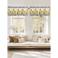 thumbnail image 3 of Sunflower Bee Window Valance, Black Buffalo Plaid Check 2 Pack Decorative Curtain for Small Windows, Light Filtering Valance with 3” Rod Pocket, 60"W x 18"L, 3 of 9
