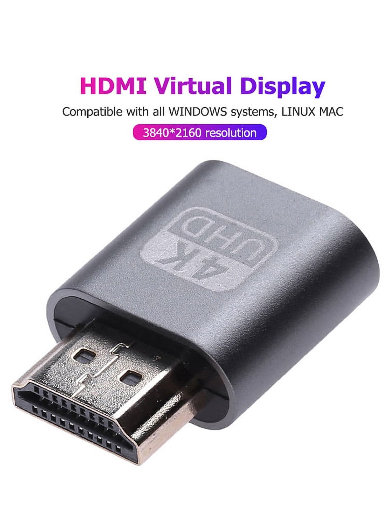 Adaptateur d'affichage virtuel HDMI 8K 4K120hz - Émuler le moniteur, connecteur sans tête pour une qualité d'affichage supérieure à EDID (8K 76804320@30Hz et 4K 120Hz)-1P