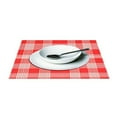 thumbnail image 3 of Ryvnso Placemats Set of 4 Red Tartan Checkered Dining Mats Heat-Resistant Non-Slip Washable Table Mat, 3 of 8