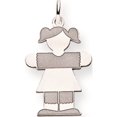 thumbnail image 1 of 14K White Gold Kid Charm (25 X 15) Made In United States xk1107w, 1 of 3