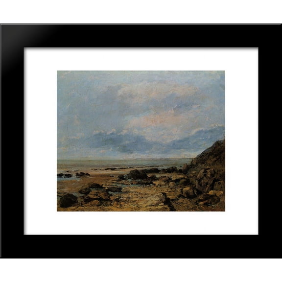 Rocky Seashore 20x24 Framed Art Print by Gustave Courbet