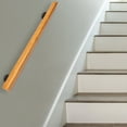 thumbnail image 4 of 3FT Handrail Fit Steps Stair Modern Wood Handrail Stair Railing Wall-Mounted Hand Rail for Indoor, 4 of 12
