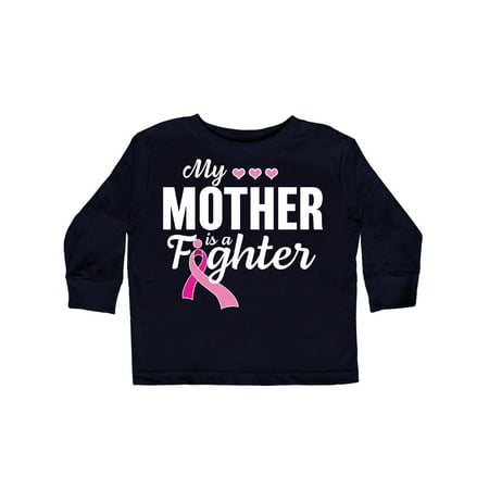 

Inktastic Breast Cancer Awareness My Mother is a Fighter Gift Toddler Boy or Toddler Girl Long Sleeve T-Shirt
