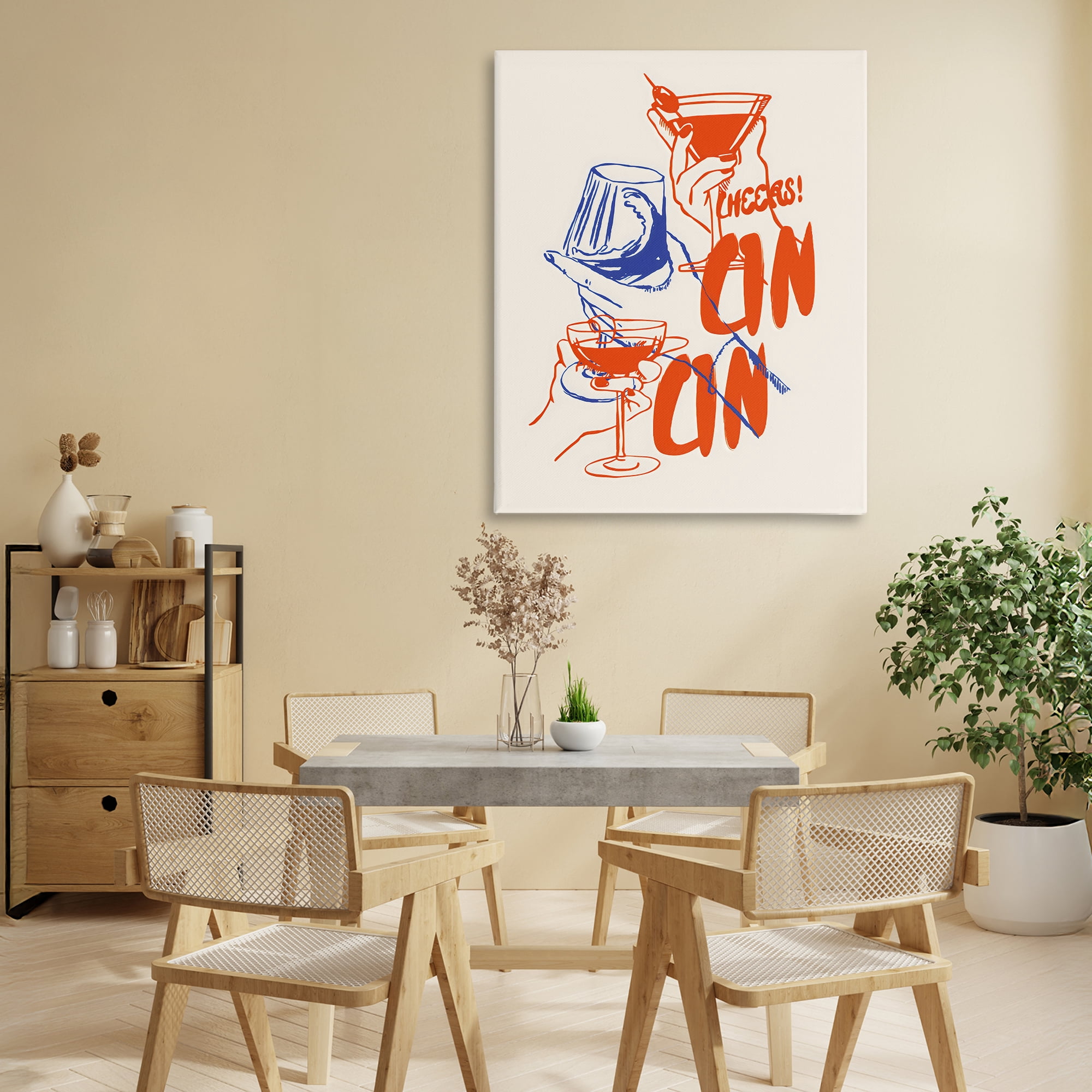 Stupell Industries Retro Cheers Cocktail Toast Canvas Wall Art, design by The Prints Vibe