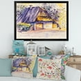 thumbnail image 3 of Old Wooden White House In Country Side Village During Afternoon Glow 32 in x 24 in Framed Painting Canvas Art Print, by Designart, 3 of 4