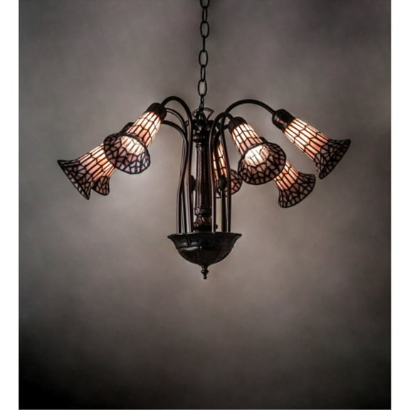 Meyda Tiffany 236532 Stained Glass 7 Light 26" Wide Chandelier - MultiColor