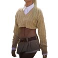 thumbnail image 1 of Liacowi Women's Knit Cropped Tops Solid Color Long Sleeve Round Neck Crop Length Casual Knit Tops, 1 of 10