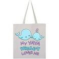 thumbnail image 3 of Inktastic My Yaya Whale-y Loves Me Tote Bag, 3 of 4