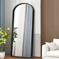 thumbnail image 3 of 64"*21" Arched Full Length Mirror Metal Framed Vanity Mirror For Bathroom Black, 3 of 4