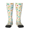 thumbnail image 2 of Lsque Dinosaur Printed Crew Socks Men's Women's LightWeight Thin Casual Calf Socks ,Knee High Socks,Cotton Socks, 2 of 9