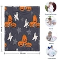 thumbnail image 4 of Halloween Pumpkins Ghosts and Spider Webs Blanket,Comfortable Soft Lamb Wool Throw Blanket,All Season,Warm Lightweight Blankets for Sofa Bed Couch Living Room Chair,30"x40", 4 of 4